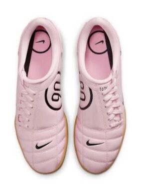 Nike Women's Light Pink Indoor Soccer Shoes with Black Accents - Lifestyle Shoes